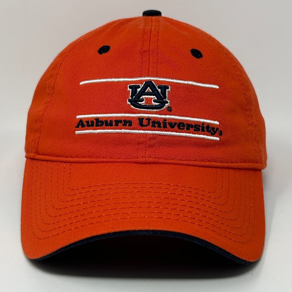Auburn University AU Tigers Dad Hat Baseball Cap The Game 3 Bar Strapback Orange